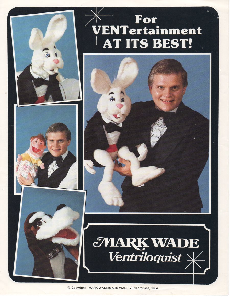 Mark Wade's 1984 promotional brochure headed For VENTertainment at its Best