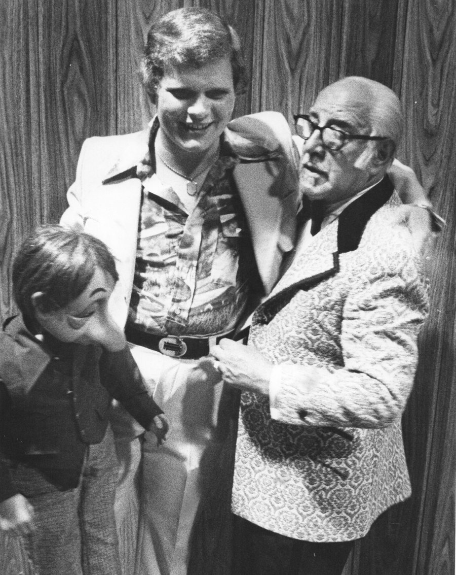 Mark Wade with ventriloquist Dick Bruno